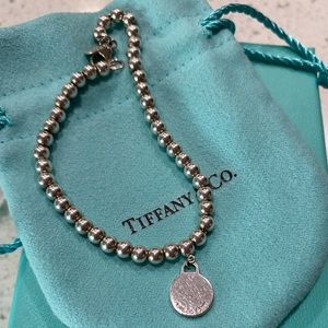 Tiffany Circle Tag Bead Bracelet size Medium